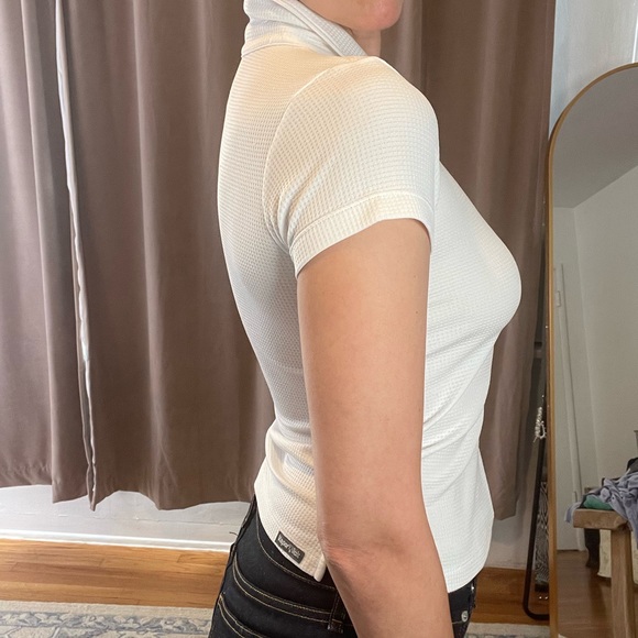 THE NORTH FACE Vapor Wick white 1/4 zip polo women's small EUC - Picture 6 of 11